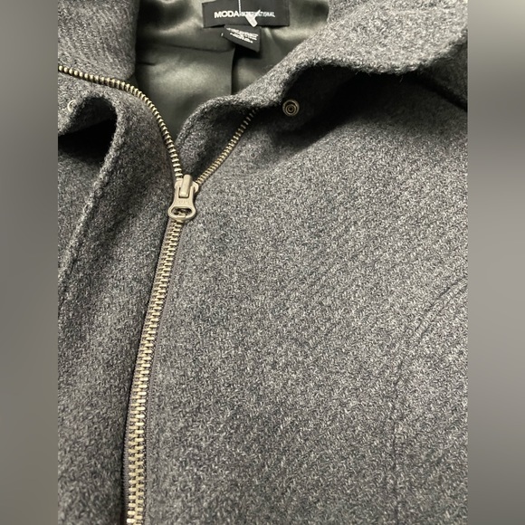 Moda International Moto-C Gray Wool Blend Jacket Woman Small - Picture 13 of 13
